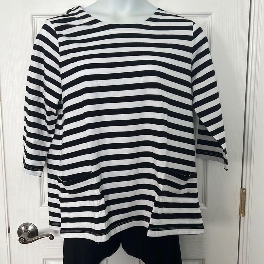 NIB Appleseed’s striped top with pockets